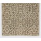 Hand-Knotted Vintage Floral Turkish Rug in Neutral Colors