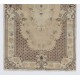 Hand-knotted Vintage Turkish Rug with Baroque Design in Neutral Colors, Wool Carpet