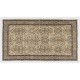 Beige Hand Knotted Vintage Turkish Oushak Rug with All-Over Floral Design Beige Hand Knotted Vintage Turkish Oushak Rug with All-Over Floral Design