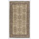 Beige Hand Knotted Vintage Turkish Oushak Rug with All-Over Floral Design Beige Hand Knotted Vintage Turkish Oushak Rug with All-Over Floral Design