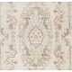 Vintage Handmade Anatolian Oushak Accent Rug in Soft Colors