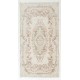 Vintage Anatolian Oushak Accent Rug in Soft Colors. Woolen Floor Covering