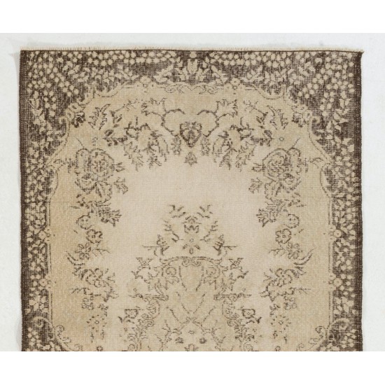 Garden Design, Neutral Colors, Vintage Anatolian Handmade Rug. Garden Design, Neutral Colors, Vintage Anatolian Handmade Rug.