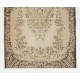 Garden Design, Neutral Colors, Vintage Anatolian Handmade Rug.