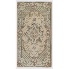 One-of-a-Kind Vintage Handmade Turkish Accent Rug for Rustic, Country & Farmhouse Decor