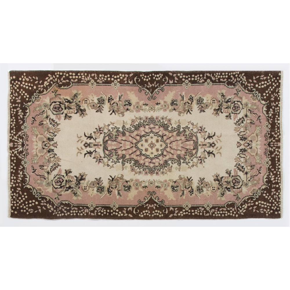 Hand-Knotted Vintage Turkish Rug, Ideal for Home & Office Decor