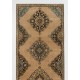 Vintage Oushak Runner. Hallway rug, Handmade wool carpet from Turkey