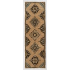 Vintage Oushak Runner. Hallway rug, Handmade wool carpet from Turkey