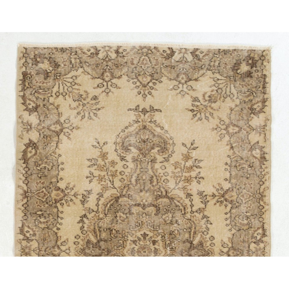 One-of-a-Kind Vintage Handmade Turkish Oushak Rug