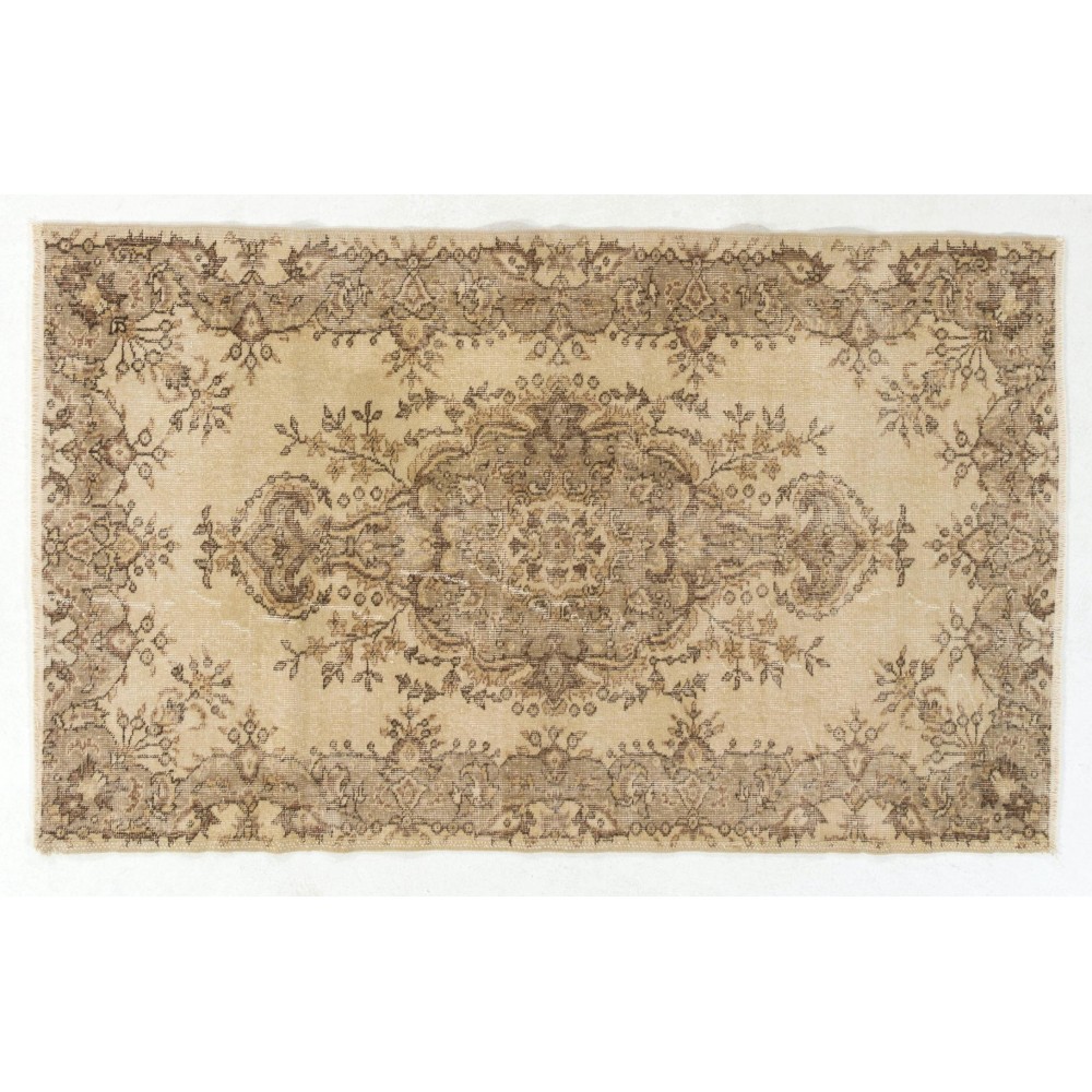 One-of-a-Kind Vintage Handmade Turkish Oushak Rug