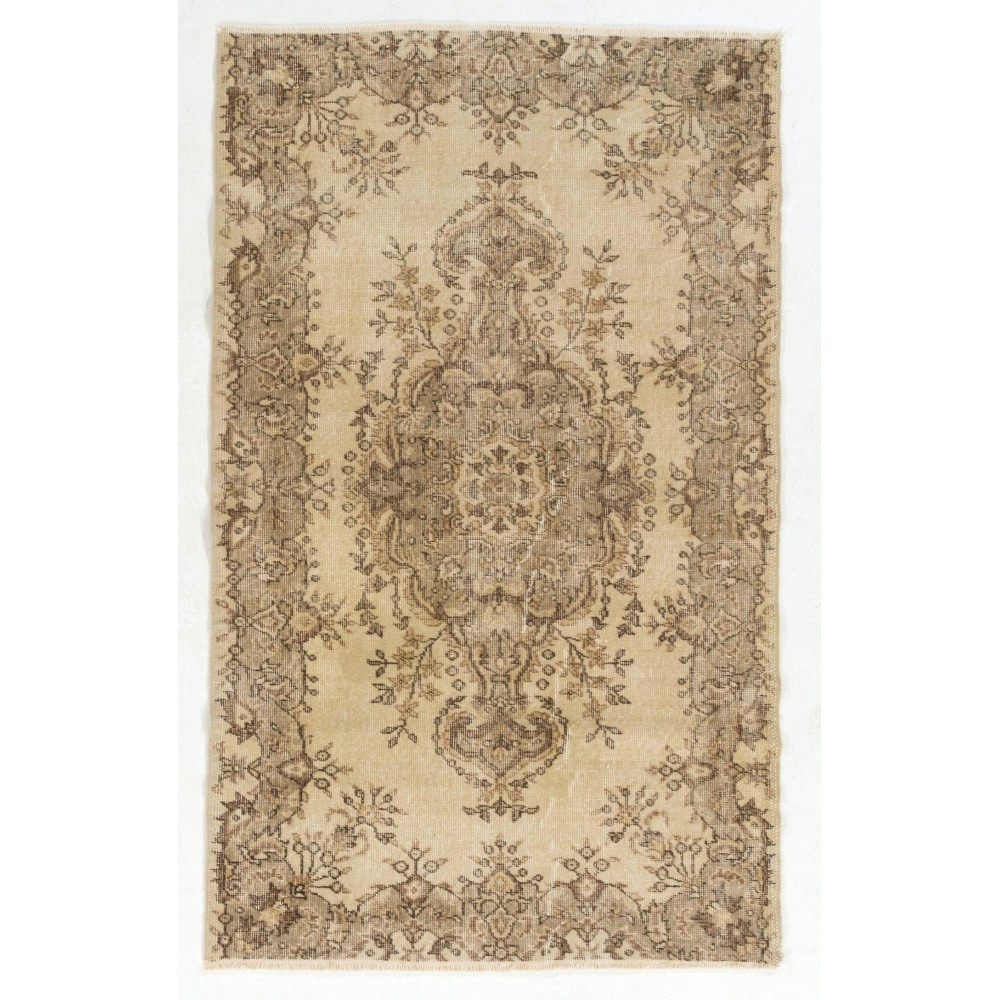 One-of-a-Kind Vintage Handmade Turkish Oushak Rug