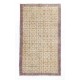 Floral Patterned Vintage Handmade Anatolian Accent Rug