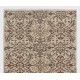 Vintage Floral Design Handmade Turkish Rug. Woolen Floor Covering