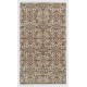 Vintage Floral Design Handmade Turkish Rug. Woolen Floor Covering