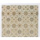 Vintage Handmade Floral Design Turkish Rug in Soft Colors