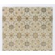 Vintage Floral Design Central Anatolian Rug in Soft Colors. Handmade Carpet