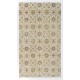 Vintage Handmade Floral Design Turkish Rug in Soft Colors