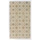 Vintage Floral Design Central Anatolian Rug in Soft Colors. Handmade Carpet