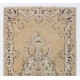 Fine Hand-Knotted Vintage Rug with Medallion Design in Neutral Tones. Fine Hand-Knotted Vintage Rug with Medallion Design in Neutral Tones.