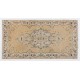 Fine Hand-Knotted Vintage Rug with Medallion Design in Neutral Tones. Fine Hand-Knotted Vintage Rug with Medallion Design in Neutral Tones.