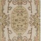 Mid-Century Floral Design Rug in French Style. Vintage Handmade Anatolian Carpet