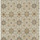 Vintage Floral Design Turkish Rug in Soft Colors. Handmade Carpet