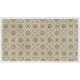 Vintage Floral Design Turkish Rug in Soft Colors. Handmade Carpet