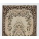 Handmade Floral Garden Design Anatolian Rug, ca 1960