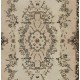 Handmade Floral Garden Design Anatolian Rug, ca 1960