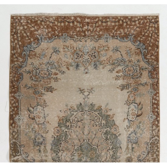 Antique Washed Vintage Turkish Oushak Rug. Wool Carpet. Floor Covering Antique Washed Vintage Turkish Oushak Rug. Wool Carpet. Floor Covering