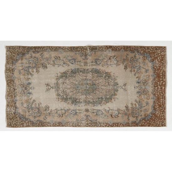 Antique Washed Vintage Turkish Oushak Rug. Wool Carpet. Floor Covering Antique Washed Vintage Turkish Oushak Rug. Wool Carpet. Floor Covering