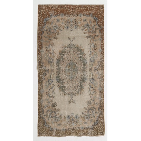 Antique Washed Vintage Turkish Oushak Rug. Wool Carpet. Floor Covering Antique Washed Vintage Turkish Oushak Rug. Wool Carpet. Floor Covering