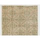 Authentic Vintage Handmade Turkish Oushak Rug