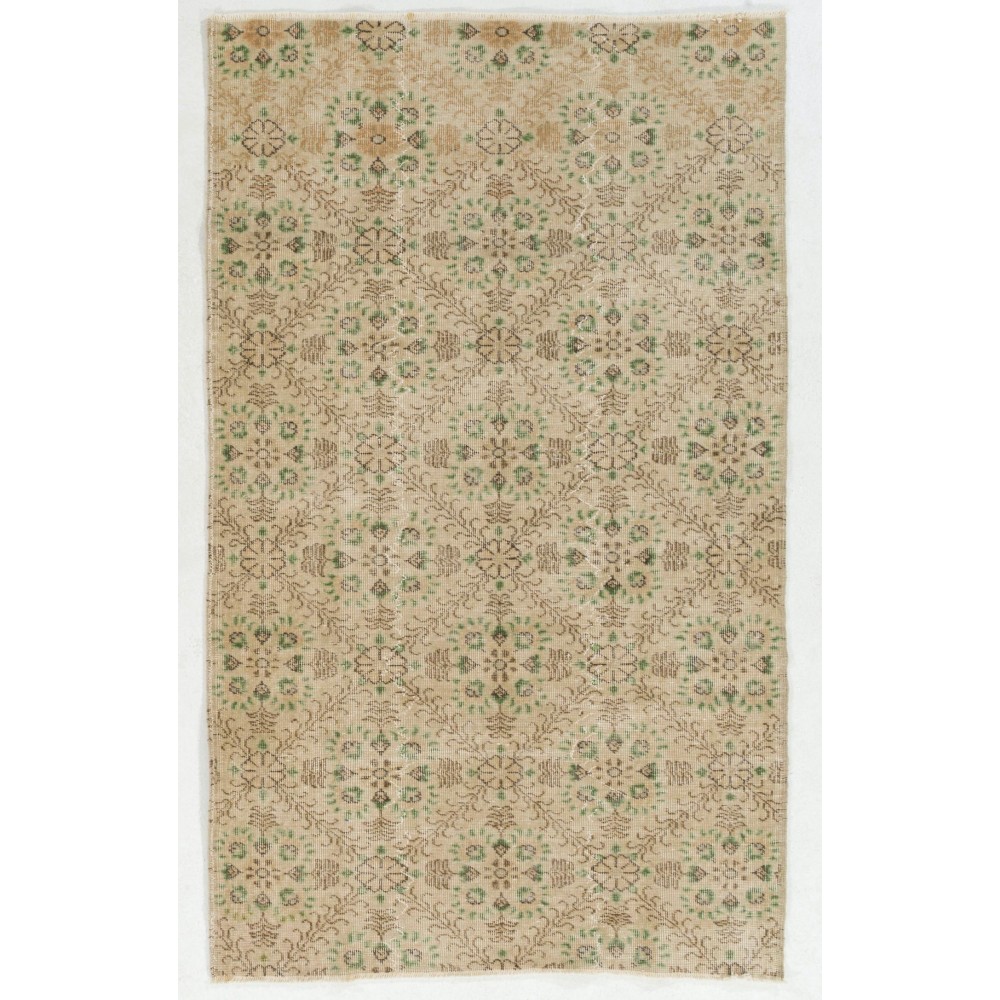 Authentic Vintage Handmade Turkish Oushak Rug