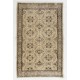 Vintage Handmade Anatolian Rug with All-Over Floral Design. Woolen Floor Covering