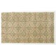 Hand-knotted Vintage Anatolian Rug with All-Over Floral Design. Wool Carpet, Floor Covering