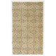 Hand-knotted Vintage Anatolian Rug with All-Over Floral Design. Wool Carpet, Floor Covering