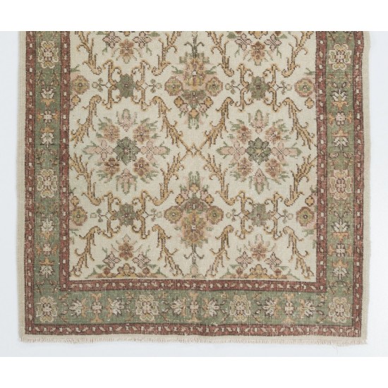 Floral Patterned Vintage Handmade Rug Floral Patterned Vintage Handmade Rug