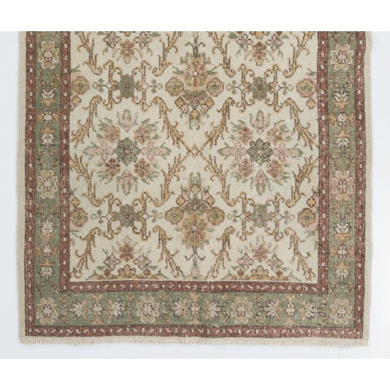 Floral Patterned Vintage Handmade Rug