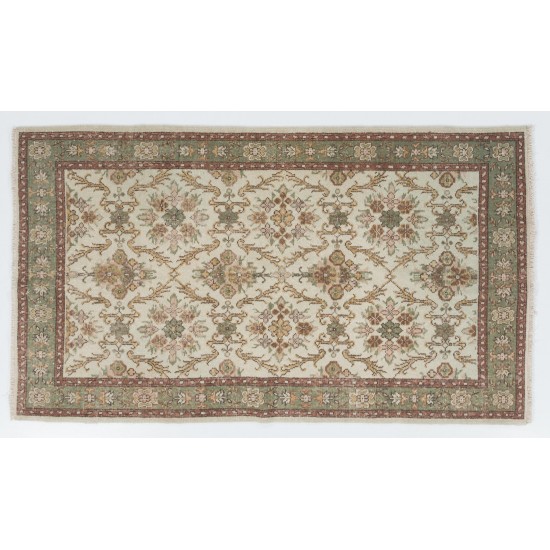 Floral Patterned Vintage Handmade Rug