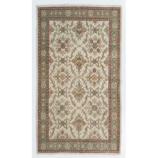 Floral Patterned Vintage Handmade Rug Floral Patterned Vintage Handmade Rug