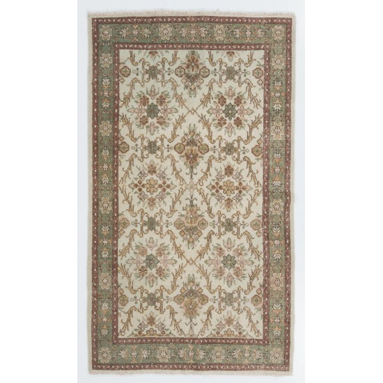 Floral Patterned Vintage Handmade Rug