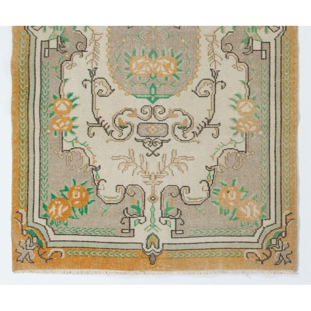 One-of-a-Kind Hand-Knotted Vintage Floral Design Rug