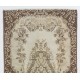 Hand-Knotted Vintage Central Anatolian Area Rug with Medallion Design. Woolen Floor Covering