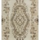 Hand-Knotted Vintage Central Anatolian Area Rug with Medallion Design. Woolen Floor Covering