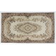 Hand-Knotted Vintage Central Anatolian Area Rug with Medallion Design. Woolen Floor Covering