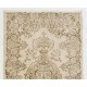 Vintage Handknotted Medallion Design Wool Accent Rug for Rustic, Country & Farmhouse Decor