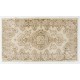 Vintage Handknotted Medallion Design Wool Accent Rug for Rustic, Country & Farmhouse Decor