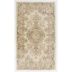 Vintage Handknotted Medallion Design Wool Accent Rug for Rustic, Country & Farmhouse Decor