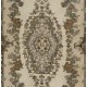 Hand-Knotted Vintage Turkish Oushak Rug